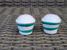 Gmundner Keramik Grüngeflammt Salz- und Pfefferstreuer (Interne-Nr. 30)