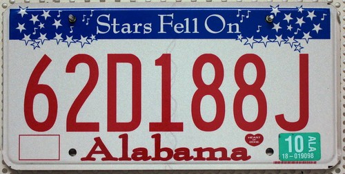 Alabama nummernschild usa - nummernschild,