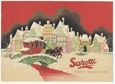 SAROTTI - FROHE WEIHNACHTEN - WINTERLANDSCHAFT - EINLEGER FÜR PRALINEN ? 14x20cm
