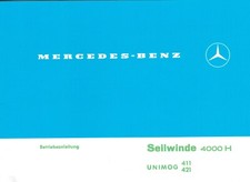 Betriebsanleitung Hintere Seilwinde 4000 H - 52 02 Unimog  304001033 (304005202)