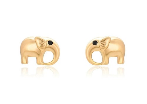 Ohrringe stecker elefant 585er - elefant,