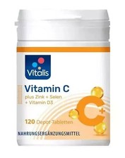 ✅120 Stück (1 Dose ) Vitalis Vitamin C Tabletten plus Zink + Selen +Vitamin D3✅