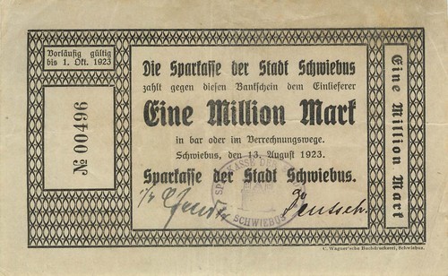 Schwiebus sparkasse million - 1,