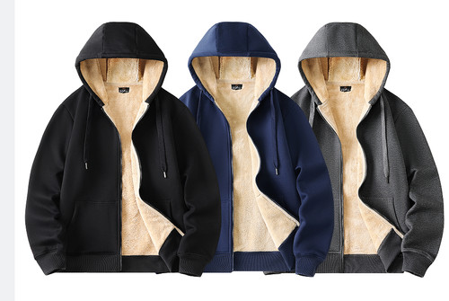 Herren fleece fell - herren, bomber