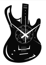 Gitarre Guitar Gitarrist Musikinstrumente Wanduhr Vinyl Schallplatte - Rock Pop 