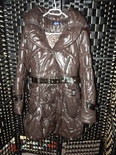 Mantel mit Kapuze + Gürtel / Fellbesatz / Strasssteine - 38/ 40 - NP: ca. 130€