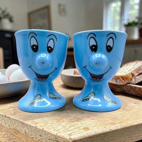 Paar blaue smiley - blaue, lustiges