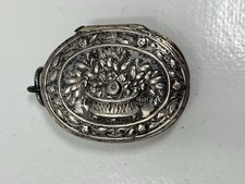 800er Silber Anhänger Tabakdose Antik Jugendstil Retro Vintage