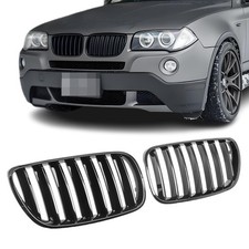 Passt für Den BMW X3 E83 LCI Nieren Glanz Schwarz Einzelsteg Grill Ziergitter
