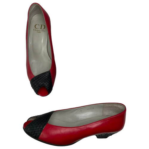 Dior red leather - ballet, flat