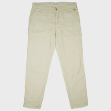 edc ESPRIT Damen Jeans Hose Cargo Stoff mid Rise straight 40 W31 L30 beige dünn