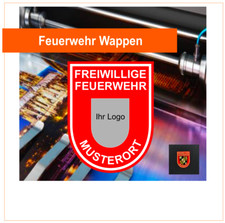 Wappen der Feuerwehr rot (10er