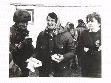 Falklandkrieg 2 Para Goose Green Liberation Civilians British Troops 1982 Foto