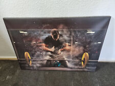 Kraftsport Fitness Hantel Fitnessstudio Leinwand Canvas-Bild Wandbild Kunstdruck