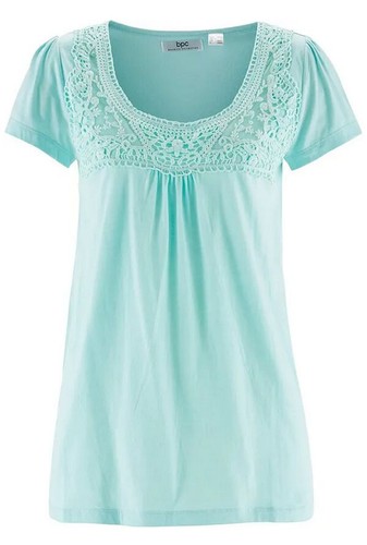 Damen shirt mint grün - shirt, halbarm