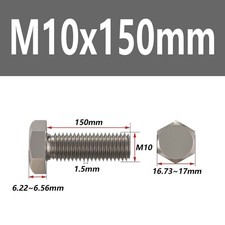 Titanschraube M10 M12 M14 M16 Sechskantschrauben Außensechskant Gewinde Grade 2