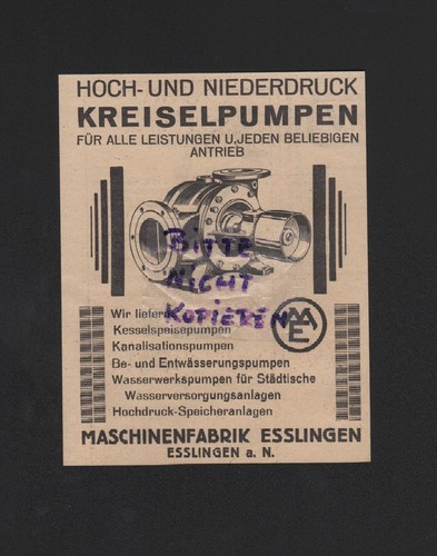 Esslingen werbung 1929 - esslingen,,