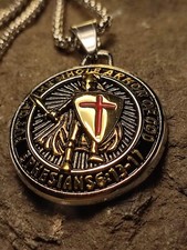 Kreuzritter Herren Halskette in Silber Gold MEGA schön Templer Christen Krieger