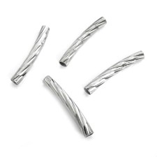 Metallperlen Röhrchen gebogen