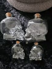 4x SCHÄDEL Deko-Totenkopf Halloween Dekoration Skull Bones Tisch hEXE  Gothic XL