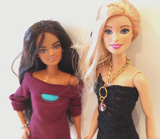 2 Barbie Fashionistas, blond & brünette, unbespielt, wie neu, OOAK