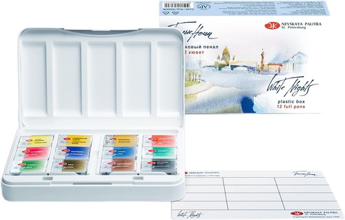 White night wasserfarben - white,