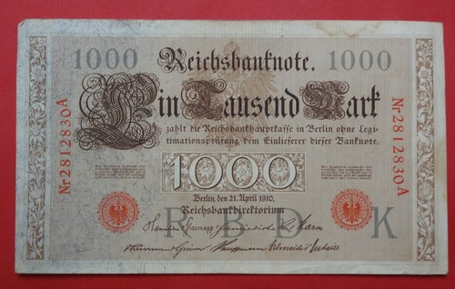 Reichsbanknote 1000 mark 21 - reichsbanknote,