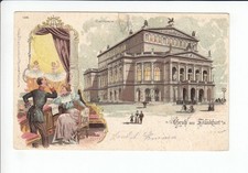 AK 30846,Postkarte, Gruss aus Frankfurt, Opernhaus ,Litho,1900