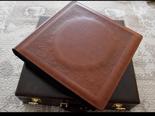 Fotoalbum aus leder mit - leder,