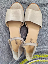 Paul Green Sandalen Echtleder Wildleder Glitzer Gr.  6 / 39 NEUwertig