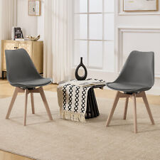 WOLTU 2x Esszimmerstühle drehbar Küchenstuhl Essstuhl bis 150kg belastbar Grau