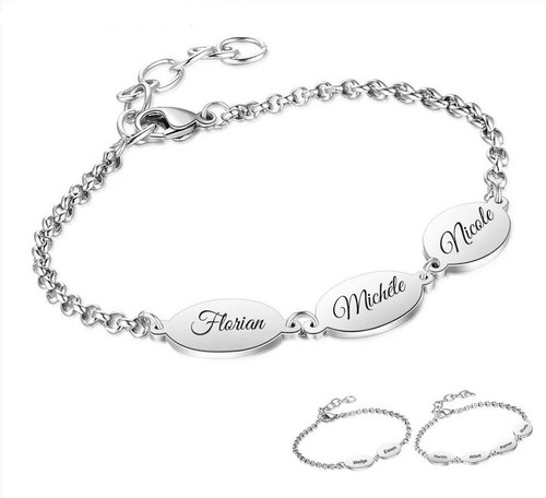 Edelstahl armband mit - id,