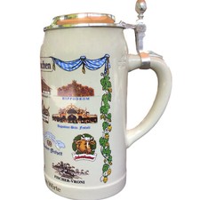 Steinfixx® - Original Oktoberfestkrug Jahreskrug 2002 Wiesn Wirtekrug mit Deckel