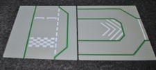 2 Lego Bodenplatten Straße 25,5 x 25,5 cm Platte Rennstrecke unbeschädigt