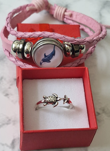 Pink silber armband - pink,
