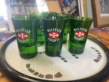 MALTESER AQUAVIT Gläser, 6x Schnapsglas 2 cl, grün  SAMMLEROBJEKT