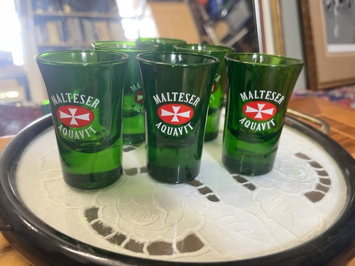 Malteser aquavit gläser 6x - gläser,,