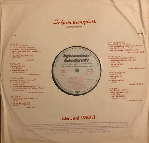Info lp 1962 paul - ♫, info-lp