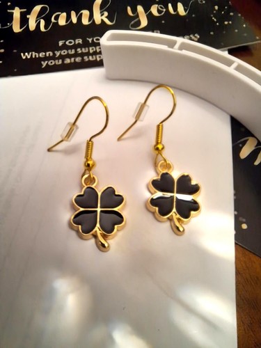 Ohrringe gold schwarz - gold,