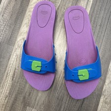 Badelatschen Fitness Sandale Von Scholl Gr. 40,Pink-blau,Gummi-Plastik 5B197