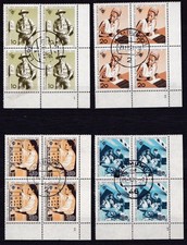 Berlin342-345zentrisch gestempelt Eckrand Ecke4 Viererblock Form Nr Weltkongress