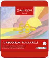 CARAN D'ACHE Aquarell-Wachsmalstift NEOCOLOR II "Pastel" 10 Stifte
