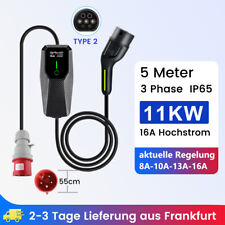 16A 11KW Typ 2 EV Ladekabel 5m 3 Phase Elektroauto PHEV Ladegerät Mobile Wallbox