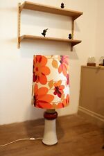 TRUE VINTAGE Stehlampe Tischlampe 70er Bodenlampe Keramik Flower Power orange