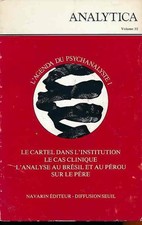 Analytica. Volume 32. L'Agenda du Psychanalyste 1. Miller, Jacques-Alain, Danièl