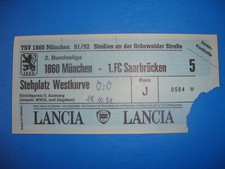 91/92 Ticket 1860 München 1