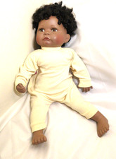 DDR Vintage Puppe braun 57 cm