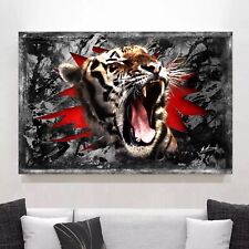 Leinwand Bild Tiger Abstrakt