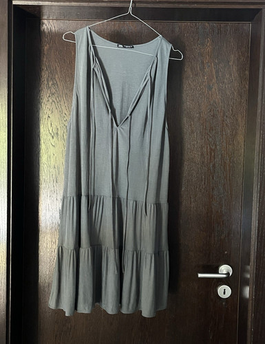 Zara damen trägerkleid grau - trägerkleid,