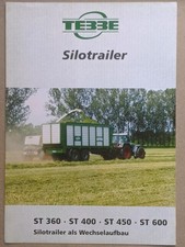 TEBBE ST 360-600 Silotrailer Häckseltransportwagen Prospekt Traktor Schlepper